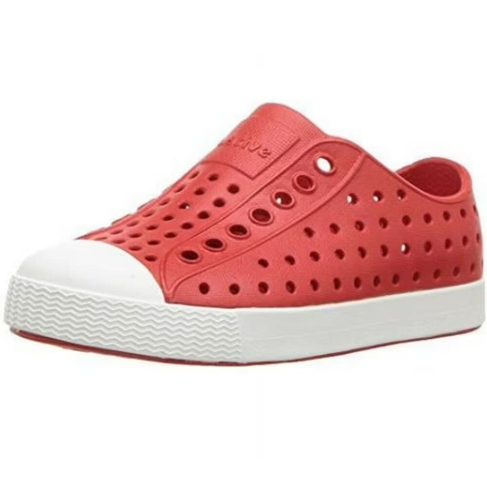 Native Jefferson Kids Torch Red Shell White Casual Shoes C4